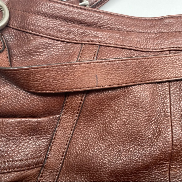 EUC B. Makowsky Leather Brown Sloughy Shoulder Bag - Picture 13 of 16